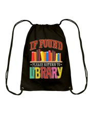 IF FOUND LIBRARY Drawstring Bag thumbnail
