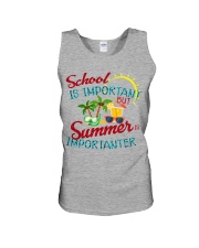 School is important But Summer Unisex Tank thumbnail