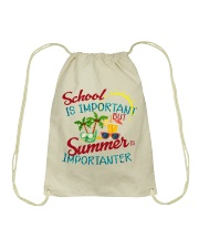 School is important But Summer Drawstring Bag thumbnail