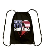 Happy 4TH of Nursing Drawstring Bag thumbnail