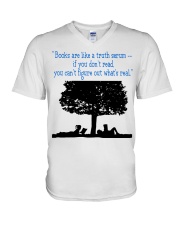 BOOKS ARE LIKE A TRUTH SERUM V-Neck T-Shirt thumbnail