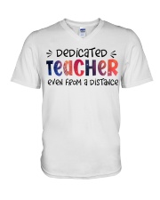 Dedicated Teacher V-Neck T-Shirt thumbnail