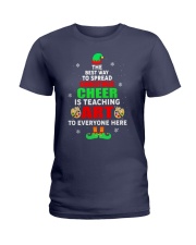 SPREAD CHRISTMAS CHEER IS TEACHING ART Ladies T-Shirt thumbnail