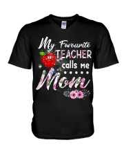 Teacher calls me Mom V-Neck T-Shirt thumbnail