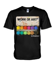 Work of art V-Neck T-Shirt thumbnail
