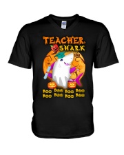 TEACHER SHARK BOO BOO BOO V-Neck T-Shirt thumbnail