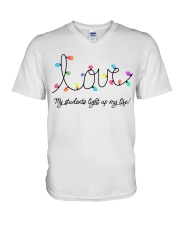 My students light up my life V-Neck T-Shirt thumbnail