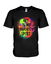 Art is my Favorite Sport V-Neck T-Shirt thumbnail