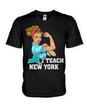 I TEACH NEW YORK V-Neck T-Shirt thumbnail