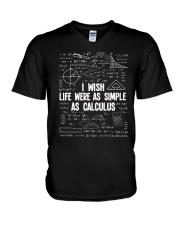 I wish life were as simple as caculus V-Neck T-Shirt thumbnail
