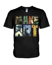 Make Art V-Neck T-Shirt thumbnail