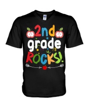 2nd grade rocks V-Neck T-Shirt thumbnail