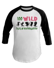 100 Wild Days Of Kindergarten Baseball Tee thumbnail