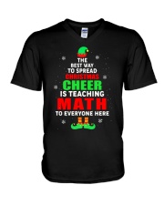 SPREAD CHRISTMAS CHEER IS TEACHING MATH V-Neck T-Shirt thumbnail