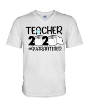 Teacher 2020 Quarantined V-Neck T-Shirt thumbnail