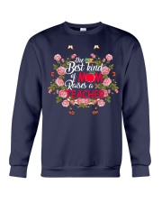 Mom raises a Teacher Crewneck Sweatshirt thumbnail