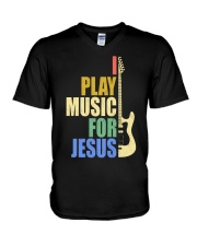 I Play Music For Jesus V-Neck T-Shirt thumbnail