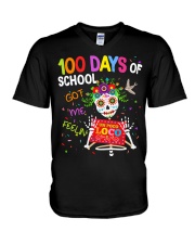 100 DAYS OF SCHOOL GOT ME FEELING V-Neck T-Shirt thumbnail