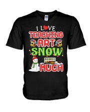 I LOVE TEACHING ART SNOW MUCH V-Neck T-Shirt thumbnail
