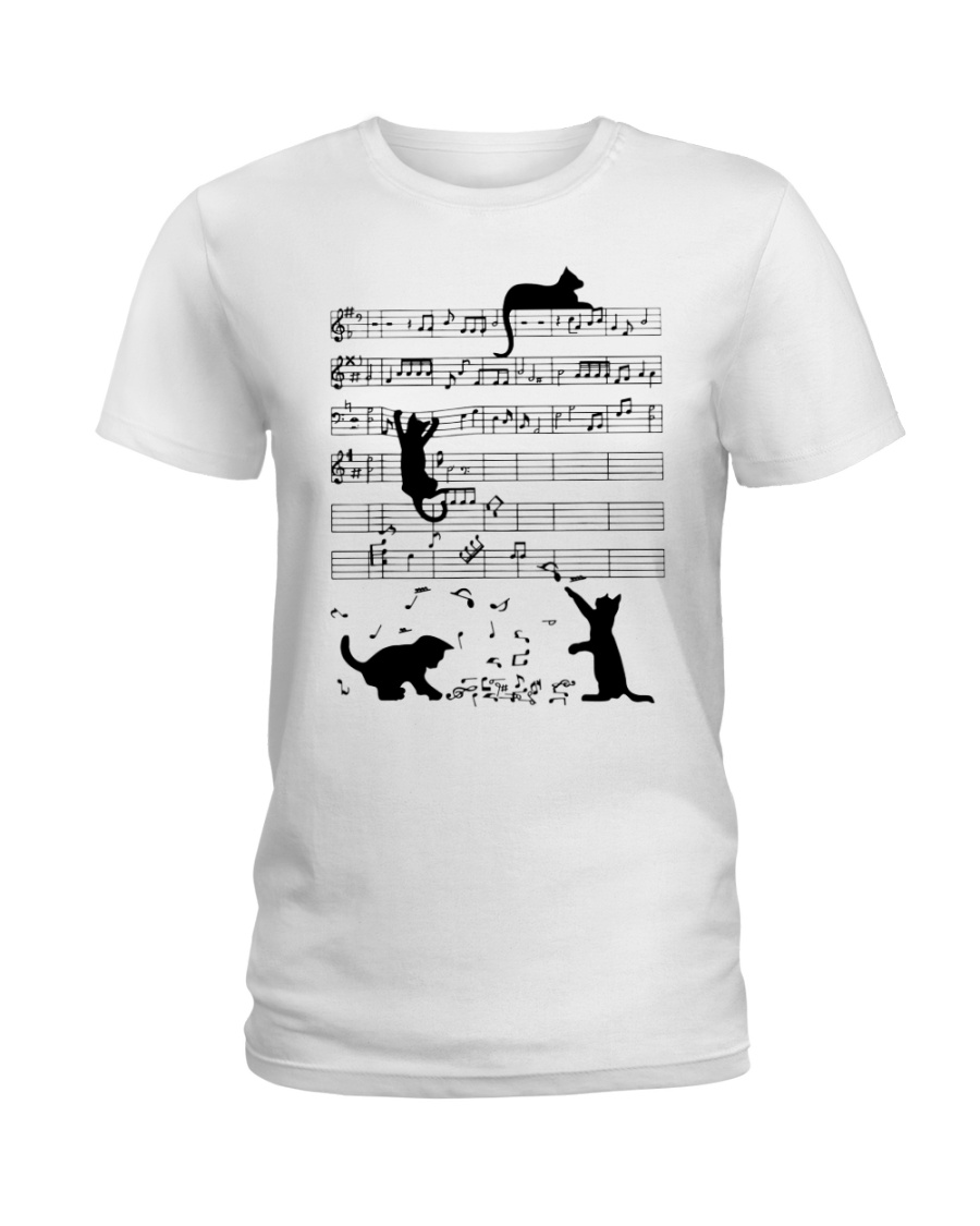Cat Music Ladies T-Shirt