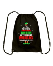 SPREAD CHRISTMAS CHEER IS TEACHING MUSIC Drawstring Bag thumbnail