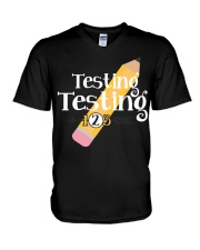 Testing Testing 123 V-Neck T-Shirt thumbnail