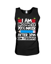 I AM INSTANTLY 70 NICER AFTER 3PM ON FRIDAYS Unisex Tank thumbnail