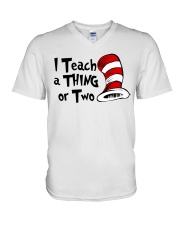 I Teach a Thing or Two V-Neck T-Shirt thumbnail