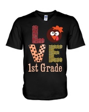 1ST GRADE LOVE V-Neck T-Shirt thumbnail