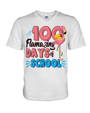 100 FLAMAZING DAYS OF SCHOOL V-Neck T-Shirt thumbnail
