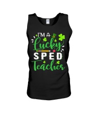 I'm a lucky SPED Teacher Unisex Tank thumbnail