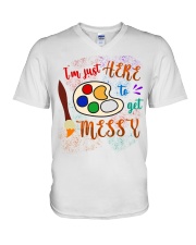 I'm just Here to get Messy V-Neck T-Shirt thumbnail