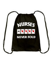 Nurse never fold Drawstring Bag thumbnail