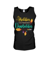 ABILITIES OUTWEIGH DISABILITIES Unisex Tank thumbnail