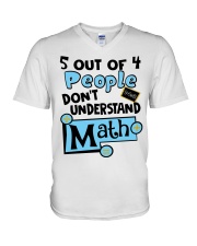 5 OUT OF 4 PEOPLE DON'T UNDERSTAND MATH V-Neck T-Shirt thumbnail