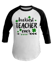 Luckiest Teacher ever Baseball Tee thumbnail