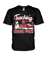 Teaching is snow much fun V-Neck T-Shirt thumbnail
