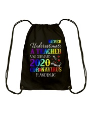 A Teacher who survived 2020 Drawstring Bag thumbnail