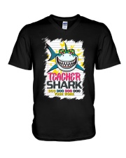 Teacher Shark Do Do Do Do Your Work V-Neck T-Shirt thumbnail