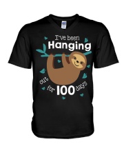I'VE BEEN HANGING OUT FOR 100 DAYS V-Neck T-Shirt thumbnail