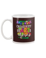 Creativity starts here T-Shirt Mug back