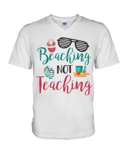 Beaching not Teaching V-Neck T-Shirt thumbnail