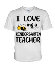 I Love being a kindergarten Teacher V-Neck T-Shirt thumbnail