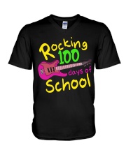 Rocking 100 days of School V-Neck T-Shirt thumbnail