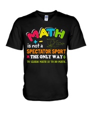Math Teacher V-Neck T-Shirt thumbnail
