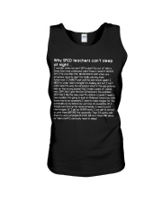 Why SPED teacher's can't sleep at night Unisex Tank thumbnail