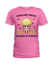 POPPING RIGHT THROUGH 100 DAYS OF SCHOOL Ladies T-Shirt thumbnail