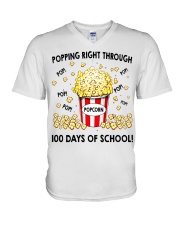 POPPING RIGHT THROUGH 100 DAYS OF SCHOOL V-Neck T-Shirt thumbnail