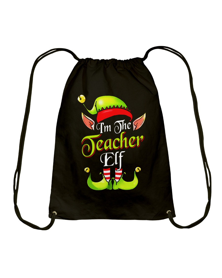 I'M THE TEACHER ELF Drawstring Bag