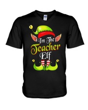 I'M THE TEACHER ELF V-Neck T-Shirt thumbnail